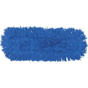 rubbermaid commercial products twisted loop dirt mop head replacement, 24-inch, blue, protective fibers to avoid dirt, wet mop for floor cleaning office/school/stadium/lobby/restaurant
