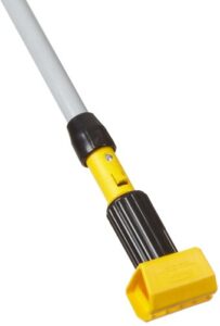 rubbermaid commercial products gripper wet mop handle, 54-inch fiberglass, heavy duty mop for industrial/household floor cleaning, quick change mop head