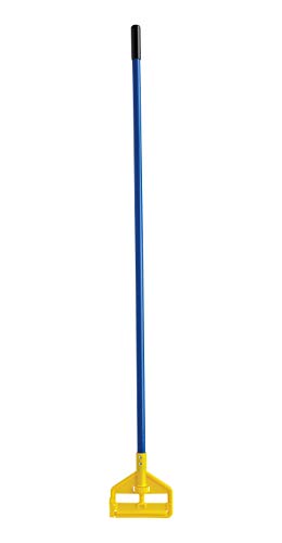 Rubbermaid Commercial Products Invader Fiberglass Wet Mop Handle, 60-Inch, Blue, Heavy Duty Mop Head Replacement Handle for Industrial/Household Floor Cleaning, Quick Change Mop Head Handle