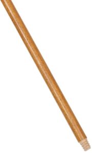 rubbermaid commercial products broom handle with threaded tip, 6-inch lacquered wood handle for floor cleaning/sweeping in home/office