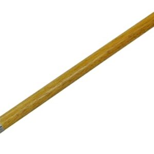 Rubbermaid Commercial Products Lacquered-Wood Broom Handle With Threaded Metal Tip, Natural for Floor Cleaning/Sweeping in Home/Office 60in