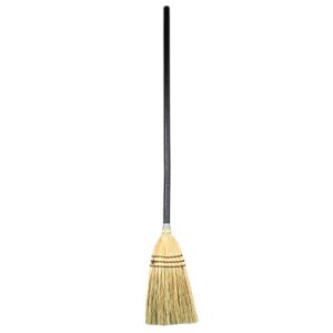 rubbermaid commercial products lobby straw/corn broom, brown, 38-inch, indoor/outdoor broom for courtyard/garage/lobby/mall/office