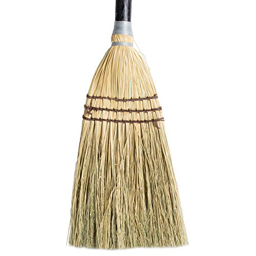 Rubbermaid Commercial Products Lobby Straw/Corn Broom, Brown, 38-Inch, Indoor/Outdoor Broom for Courtyard/Garage/Lobby/Mall/Office