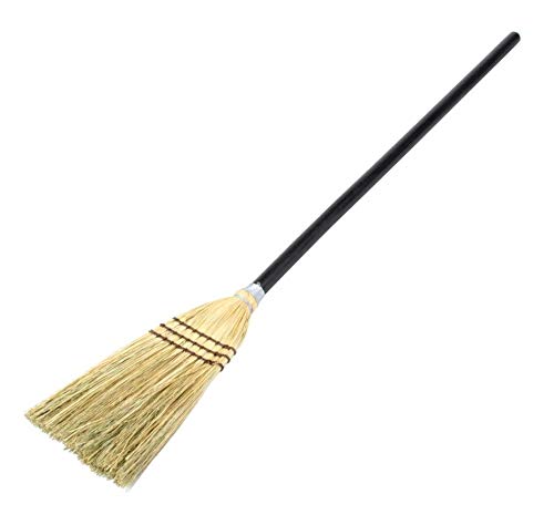 Rubbermaid Commercial Products Lobby Straw/Corn Broom, Brown, 38-Inch, Indoor/Outdoor Broom for Courtyard/Garage/Lobby/Mall/Office