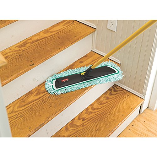 Rubbermaid Commercial Products, Light Commercial Microfiber Dust Mopfor Hardwood Floors to Pick-Up Dirt, Dust and Dog Hair,Green