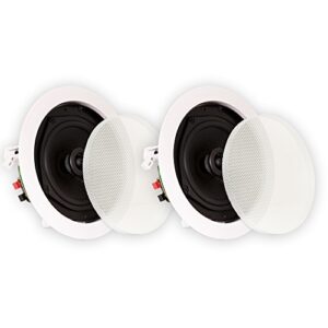 theater solutions ts50c in ceiling speakers surround sound home theater pair, white, 5.25-inch