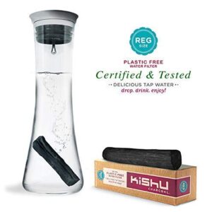 Kishu Charcoal Water Filter for Pitchers - The Only Authentic, Certified & Tested Charcoal Water Purifier. You deserve the best! Absorbs Toxins.