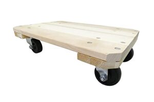 shepherd hardware 9854 solid wood plant dolly, 12-inch x 18-inch, 360-lb load capacity