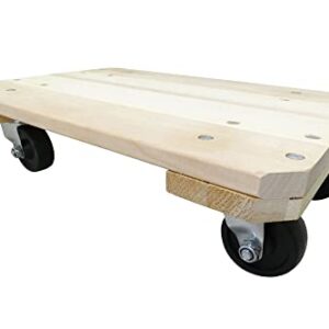 Shepherd Hardware 9854 Solid Wood Plant Dolly, 12-Inch x 18-Inch, 360-lb Load Capacity