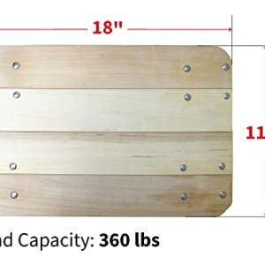 Shepherd Hardware 9854 Solid Wood Plant Dolly, 12-Inch x 18-Inch, 360-lb Load Capacity