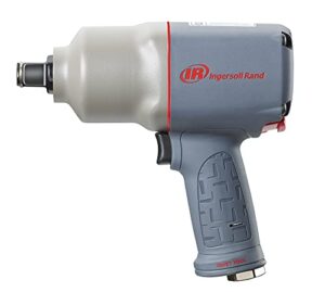 ingersoll rand 2145qimax 3/4” drive air impact wrench – quiet technology, 1,350 ft-lbs powerful reverse torque output, 7 vane motor, steel hammer case, gray