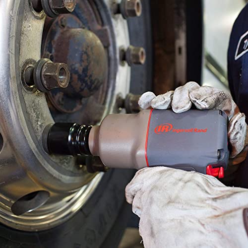 Ingersoll Rand 2145QiMAX 3/4” Drive Air Impact Wrench – Quiet Technology, 1,350 ft-lbs Powerful Reverse Torque Output, 7 Vane Motor, Steel Hammer Case, Gray