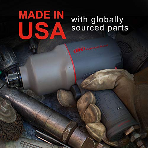 Ingersoll Rand 2145QiMAX 3/4” Drive Air Impact Wrench – Quiet Technology, 1,350 ft-lbs Powerful Reverse Torque Output, 7 Vane Motor, Steel Hammer Case, Gray