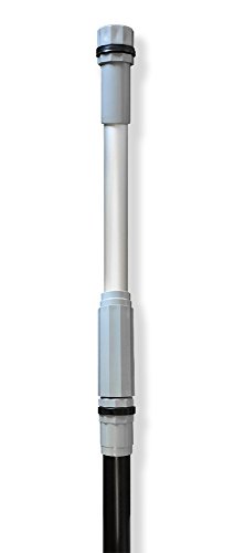 JED Pool Tools 50-560-16 Professional Deluxe Anodized Telescopic Pole, 16-Feet,Black and Silver