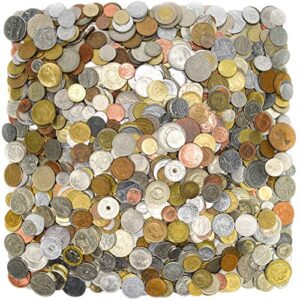 5lb circulated world foriegn coins,heavier,larger,older,a mix of old and new!world coin collection set.no tokens.