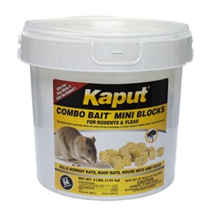 kaput combo mouse blocks - kills mice, rats and voles, and their fleas - 4lb. bucket