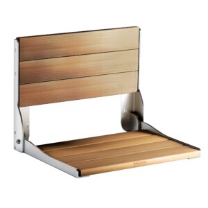 moen bath safety furniture wood home care teak wood aluminum folding shower seat, wall mounted shower bench, dn7110