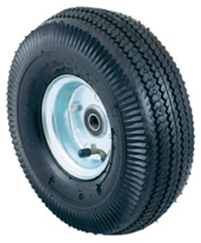 Harper Trucks WH 16 Pneumatic Hand Truck Wheel with Ball Bearings and Steel Hub, 10" Diameter x 3-1/2" Wide