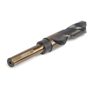 NEIKO 10235B 13/16” Drill Bit for Metal, 1/2” Shank, Silver and Deming, 135° Split Point, High Speed Steel Drilling Bit for Metals, Wood, Plastics, Composite Materials