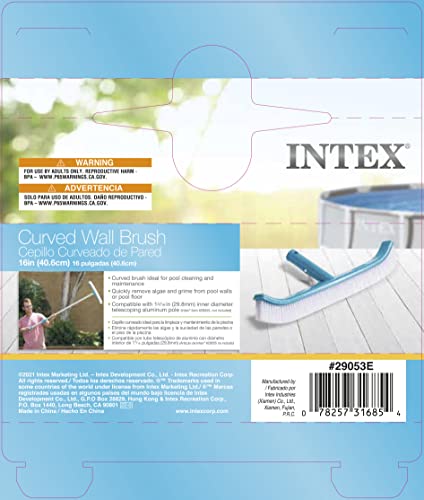 Intex Curved Wall Brush for Pools, Blue