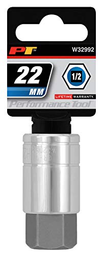 Performance Tool W32992 1/2 Drive 22mm Hex Bit Socket, 1 Pack