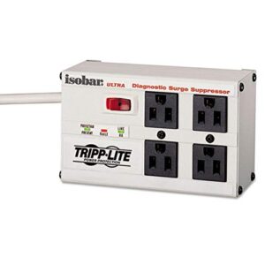 tripp lite isobar ultra surge 4 outlet 6' cord metal housing 3330 joules