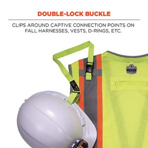 Lanyard with Buckle End, Easily Attaches to Hard Hat, Tools, or Small Valuables, Weight Capacity 2lbs, Ergodyne Squids 3150,Lime