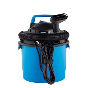 Vacmaster Portable Wall Mountable Wet/Dry Vac, 2.5 Gallon, 2 HP 1-1/4" Hose (VOM205P), Blue