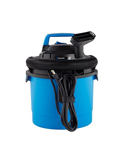 Vacmaster Portable Wall Mountable Wet/Dry Vac, 2.5 Gallon, 2 HP 1-1/4" Hose (VOM205P), Blue