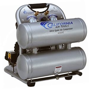 california air tools cat-4620ac 4gal 2hp twn compressor, silver