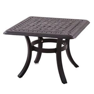 Darlee Series 88 24" Square Patio End Table in Antique Bronze