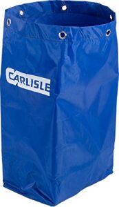 carlisle foodservice products jc194614 blue 25 gallon rip stop nylon replacement bag for jc1945 janitorial cart