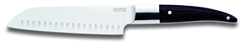 Laguiole Evolution Expression Stainless Steel Kitchen Knife Block Set with Paring Knife, Santoku Knife, Kitchen Knife, Chefs Knife, Ham/Brisket Slicing Knife, Set of 5, Black