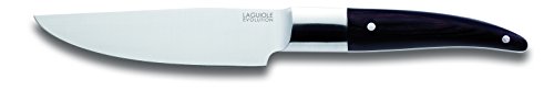 Laguiole Evolution Expression Stainless Steel Kitchen Knife Block Set with Paring Knife, Santoku Knife, Kitchen Knife, Chefs Knife, Ham/Brisket Slicing Knife, Set of 5, Black