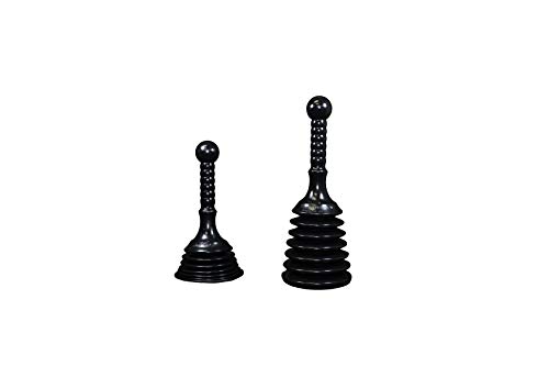 Master Plunger MPS4 Sink & Drain Plunger for Kitchen Sinks, Bathroom Sinks, Showers, and Bathtubs. Small and Strong Design with Large Bellows Commercial & Residential Use, Black