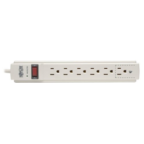 Tripp Lite Protect It Surge Protector/Suppressor 6 Outlets 6' Cord 720 Joules Gray, TLP606, Lot of 1