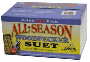 heath outdoor products dd24-10 woodpecker suet cake, 10 pack