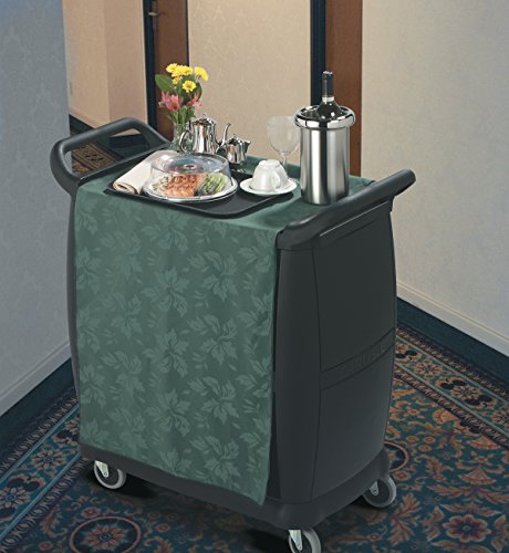 Carlisle FoodService Products Plastic Bussing Cart, 300 lb Capacity, 36.25" x 18"x 38", Black, Small