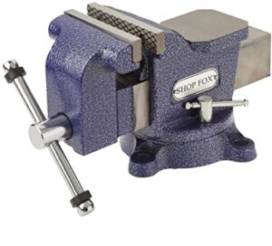 shop fox d3248 bench vise with swivel base, 4-inch