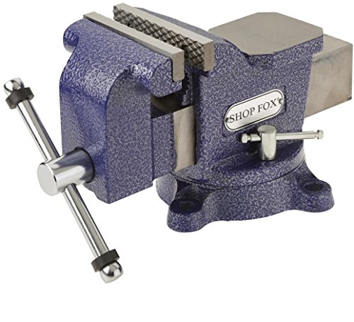 Shop Fox D3248 Bench Vise with Swivel Base, 4-Inch