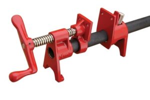 woodstock d4084 pipe clamp set on stand