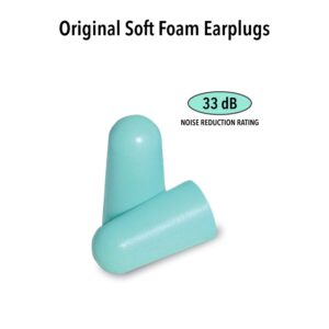 Mack's Original Soft Foam Earplugs, 50 Pair - 33dB Highest NRR, Comfortable Ear Plugs for Sleeping, Snoring, Work, Travel & Loud Events | Made in USA