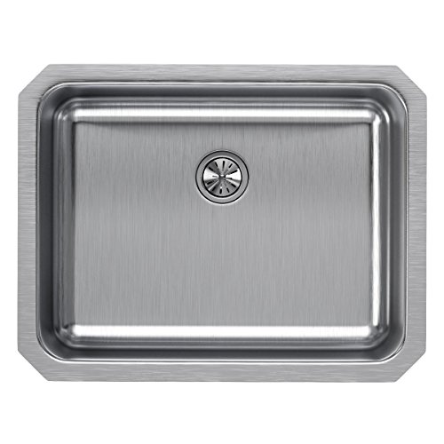 Elkay ELUH2115PD Lustertone Classic Single Bowl Undermount Stainless Steel Sink with Perfect Drain