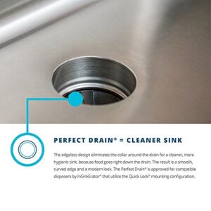 Elkay ELUH2115PD Lustertone Classic Single Bowl Undermount Stainless Steel Sink with Perfect Drain