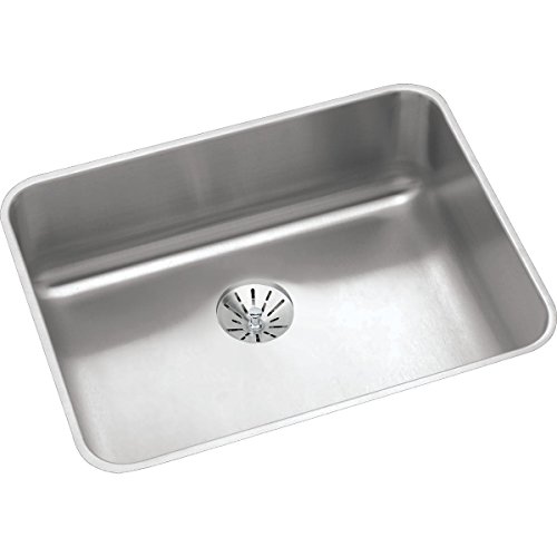 Elkay ELUH2115PD Lustertone Classic Single Bowl Undermount Stainless Steel Sink with Perfect Drain