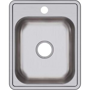 elkay d117211 dayton single bowl drop-in stainless steel bar sink 17 x 21