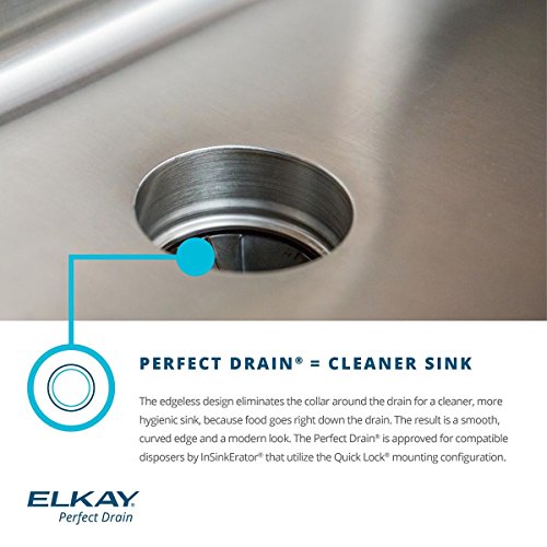 Elkay ELUH3118PD Lustertone Classic Double Bowl Undermount Stainless Steel Sink with Perfect Drain