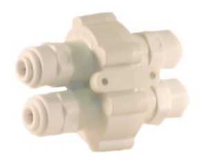 hydronamic (asv-100-jg) auto shut off valve w/ 1/4" quick connect fittings white