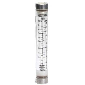 blue and white (f-40250ln-4) 0.025 - 0.25 gpm flow meter; 1/4" fpt