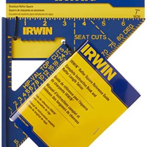 IRWIN Tools Rafter Square, Hi-Contrast Aluminum, Blue , 7-Inch (1794463)